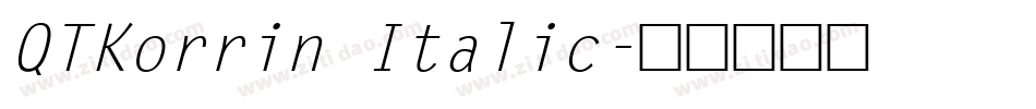 QTKorrin Italic字体转换